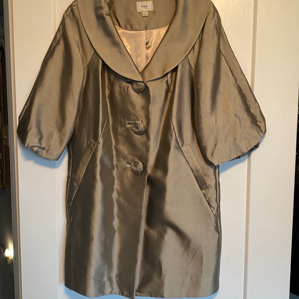 Vintage ECI, New York, size 2 silver vintage jacket/coat, perfect condition